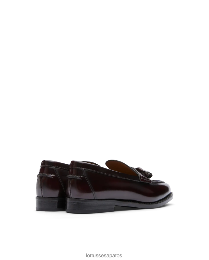 Lottusse mulheres Mocassins de bezerro com fichário polido Chris 8TX8R4394 calçados marrom