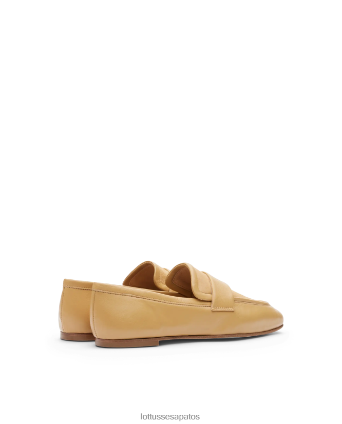 Lottusse mulheres mocassim amarelo macio de cordeiro goya 8TX8R4281 calçados amarelo