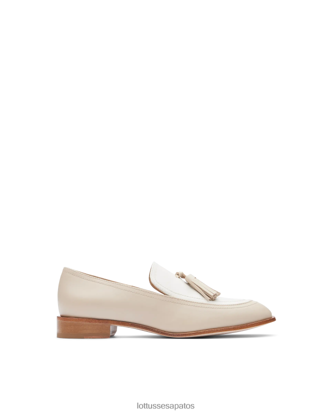 Lottusse mulheres mocassim claire simples 8TX8R4243 calçados off white