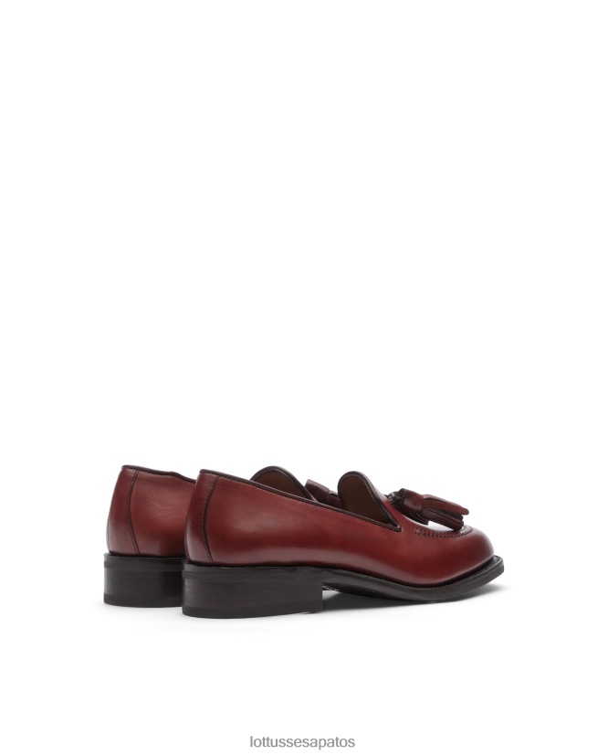 Lottusse mulheres mocassins de bezerro cambridge crust anilina em relevo 8TX8R4205 calçados marrom