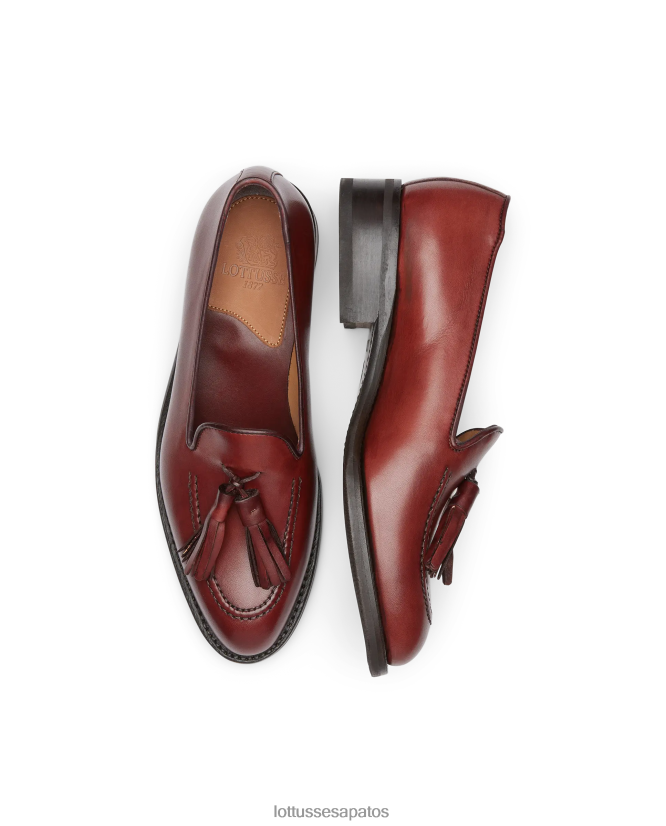 Lottusse mulheres mocassins de bezerro cambridge crust anilina em relevo 8TX8R4205 calçados marrom