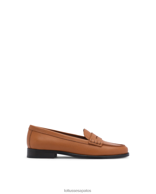 Lottusse mulheres mocassins de bezerro liberty safian stamp 8TX8R4239 calçados marrom