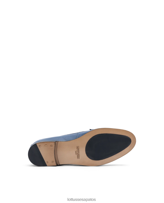 Lottusse mulheres mocassins de bezerro liberty safian stamp 8TX8R4240 calçados azul marinho
