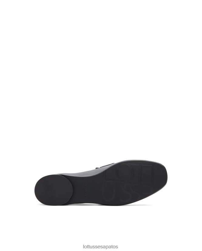 Lottusse mulheres mocassins macios de cordeiro goya 8TX8R4409 calçados preto