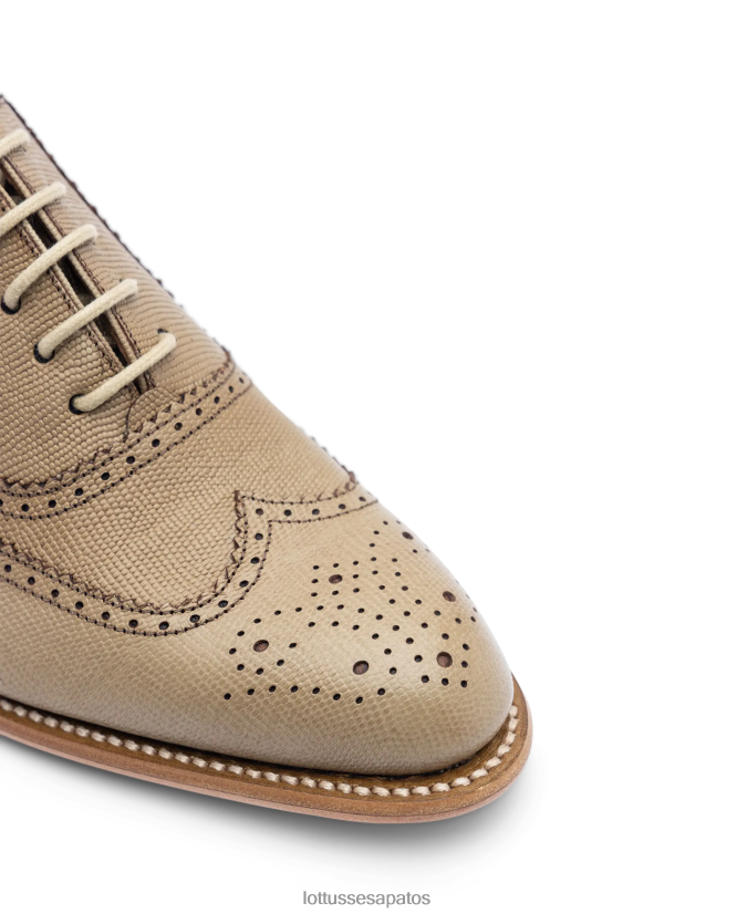 Lottusse mulheres cambridge bezerro tejus relevo oxford 8TX8R4211 calçados verde oliva