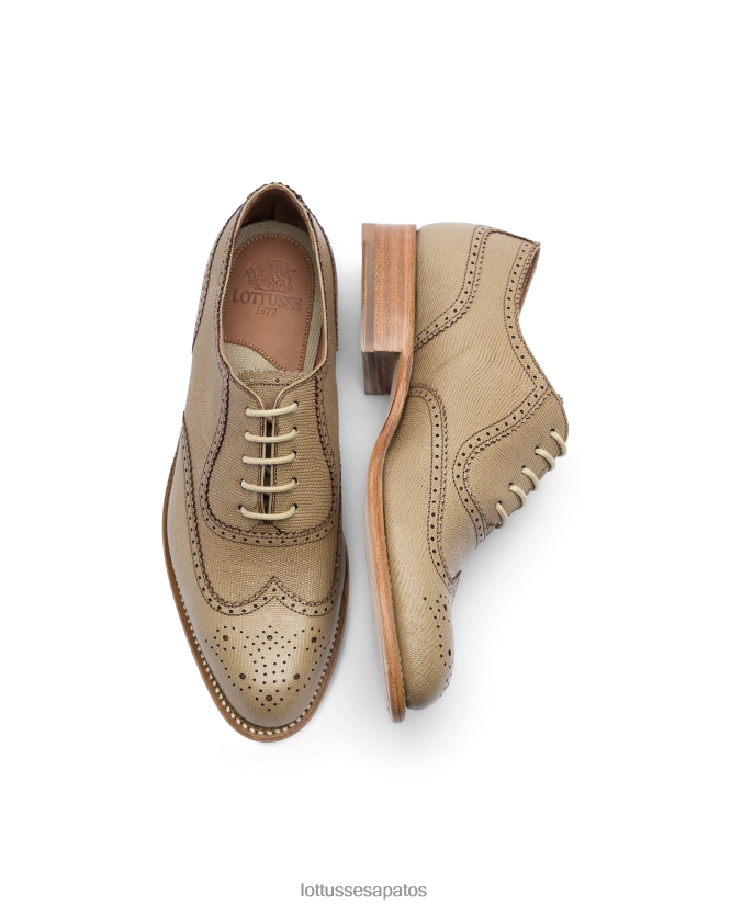 Lottusse mulheres cambridge bezerro tejus relevo oxford 8TX8R4211 calçados verde oliva