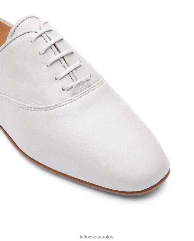 Lottusse mulheres goya cordeiro macio oxford 8TX8R4271 calçados off white