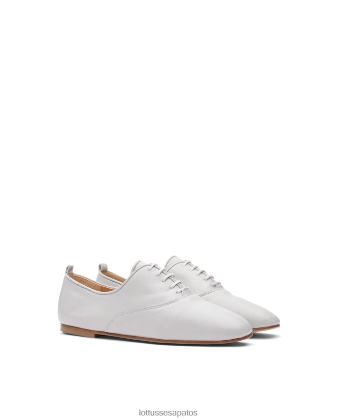 Lottusse mulheres goya cordeiro macio oxford 8TX8R4271 calçados off white