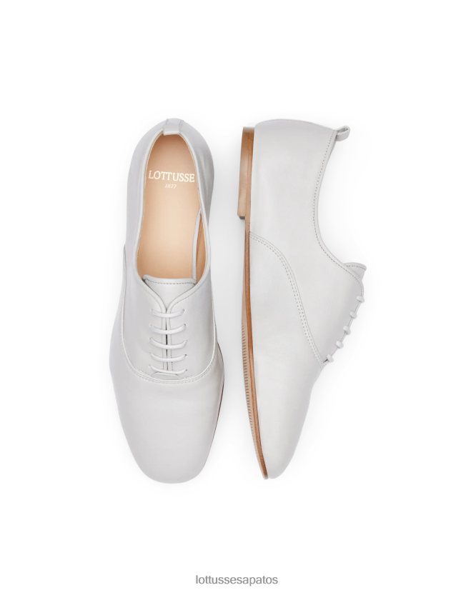 Lottusse mulheres goya cordeiro macio oxford 8TX8R4271 calçados off white