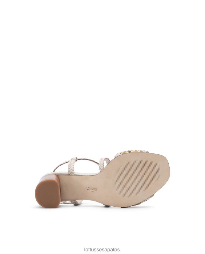 Lottusse mulheres sandálias de couro de malha de cordeiro de verão 8TX8R4315 calçados multicolorido