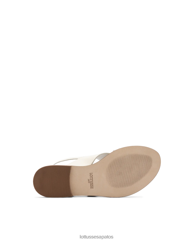 Lottusse mulheres sandálias macias de cordeiro nylo 8TX8R4256 calçados off white