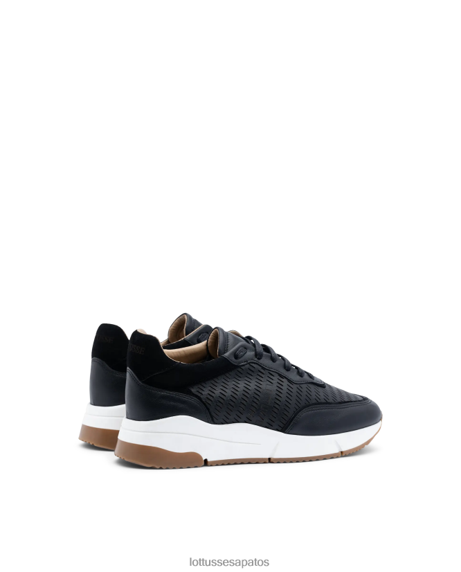 Lottusse mulheres tênis diana soft bezerro 8TX8R4208 calçados preto