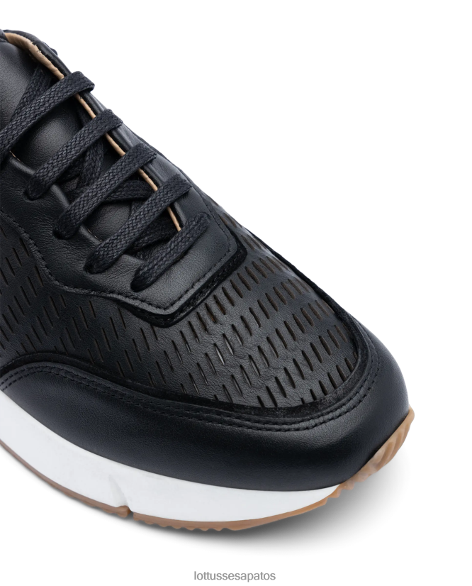 Lottusse mulheres tênis diana soft bezerro 8TX8R4208 calçados preto