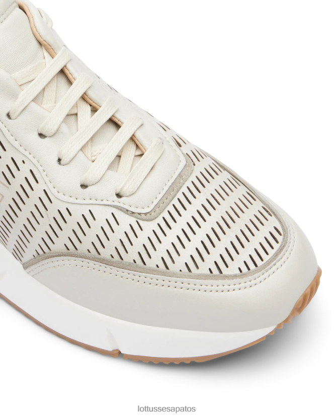 Lottusse mulheres tênis diana soft bezerro 8TX8R4304 calçados off white