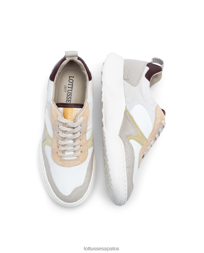 Lottusse mulheres tênis trotter bezerro tejus embossy 8TX8R4310 calçados multicolorido